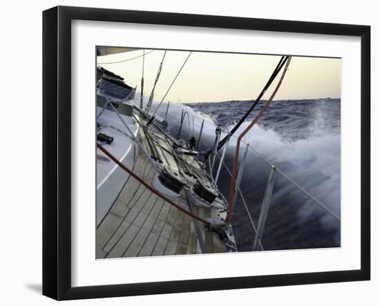 Sailboat in Rough Water, Ticonderoga Race-Michael Brown-Framed Premium Photographic Print