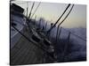 Sailboat in Rough Water, Ticonderoga Race-Michael Brown-Stretched Canvas