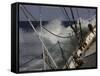 Sailboat in Rough Water, Ticonderoga Race-Michael Brown-Framed Stretched Canvas