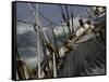 Sailboat in Rough Water, Ticonderoga Race-Michael Brown-Framed Stretched Canvas