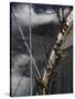 Sailboat in Rough Water, Ticonderoga Race-Michael Brown-Stretched Canvas