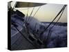 Sailboat in Rough Water, Ticonderoga Race-Michael Brown-Stretched Canvas