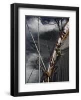 Sailboat in Rough Water, Ticonderoga Race-Michael Brown-Framed Premium Photographic Print