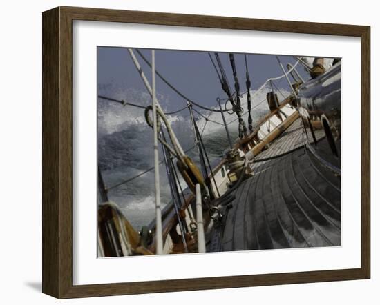 Sailboat in Rough Water, Ticonderoga Race-Michael Brown-Framed Photographic Print