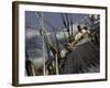 Sailboat in Rough Water, Ticonderoga Race-Michael Brown-Framed Photographic Print