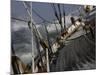 Sailboat in Rough Water, Ticonderoga Race-Michael Brown-Mounted Photographic Print