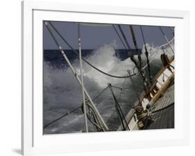 Sailboat in Rough Water, Ticonderoga Race-Michael Brown-Framed Photographic Print