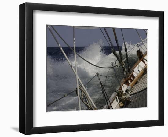 Sailboat in Rough Water, Ticonderoga Race-Michael Brown-Framed Photographic Print