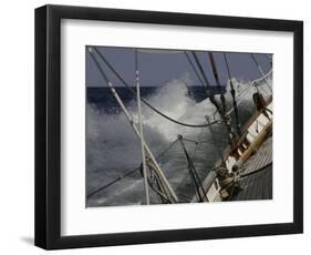 Sailboat in Rough Water, Ticonderoga Race-Michael Brown-Framed Photographic Print