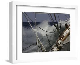 Sailboat in Rough Water, Ticonderoga Race-Michael Brown-Framed Photographic Print