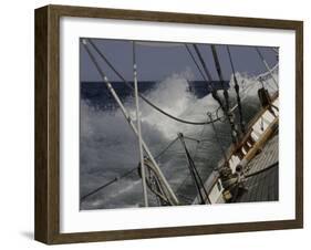 Sailboat in Rough Water, Ticonderoga Race-Michael Brown-Framed Photographic Print