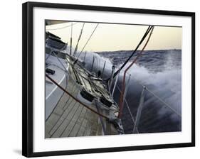 Sailboat in Rough Water, Ticonderoga Race-Michael Brown-Framed Photographic Print