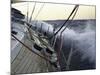 Sailboat in Rough Water, Ticonderoga Race-Michael Brown-Mounted Photographic Print