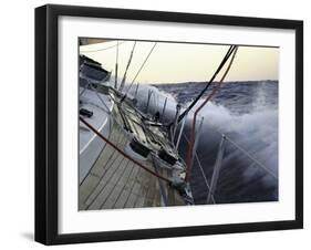 Sailboat in Rough Water, Ticonderoga Race-Michael Brown-Framed Photographic Print