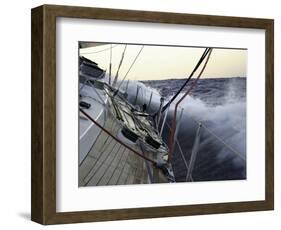 Sailboat in Rough Water, Ticonderoga Race-Michael Brown-Framed Photographic Print