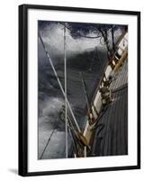 Sailboat in Rough Water, Ticonderoga Race-Michael Brown-Framed Photographic Print