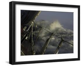 Sailboat in Rough Water, Ticonderoga Race-Michael Brown-Framed Photographic Print