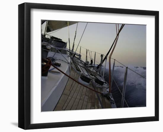 Sailboat in Rough Water, Ticonderoga Race-Michael Brown-Framed Photographic Print