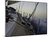 Sailboat in Rough Water, Ticonderoga Race-Michael Brown-Mounted Photographic Print