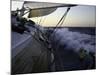 Sailboat in Rough Water, Ticonderoga Race-Michael Brown-Mounted Photographic Print