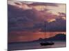 Sailboat in Shallow Water and Sunset-Gary D^ Ercole-Mounted Photographic Print