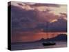 Sailboat in Shallow Water and Sunset-Gary D^ Ercole-Stretched Canvas