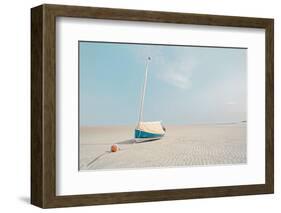 Sailboat in Teal and Coral-Brooke T. Ryan-Framed Photographic Print