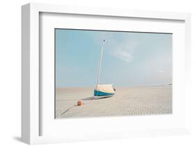 Sailboat in Teal and Coral-Brooke T. Ryan-Framed Photographic Print