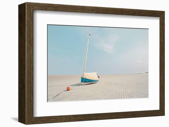 Sailboat in Teal and Coral-Brooke T. Ryan-Framed Premium Photographic Print