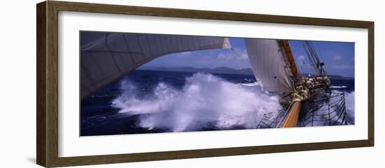 Sailboat in the Sea, Antigua, Antigua and Barbuda-null-Framed Photographic Print