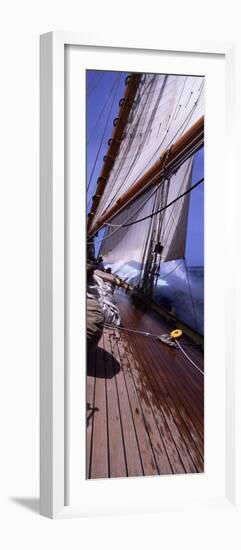 Sailboat in the Sea, Antigua, Antigua and Barbuda-null-Framed Photographic Print