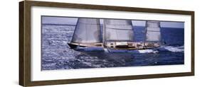 Sailboat in the Sea, Antigua-null-Framed Photographic Print