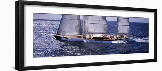 Sailboat in the Sea, Antigua-null-Framed Photographic Print