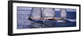 Sailboat in the Sea, Antigua-null-Framed Photographic Print