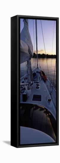 Sailboat in the Sea, Kingdom of Tonga,Vava'u Group of Islands, South Pacific-null-Framed Stretched Canvas