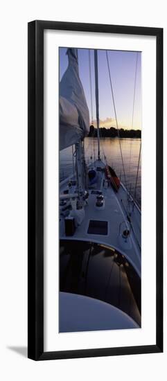 Sailboat in the Sea, Kingdom of Tonga,Vava'u Group of Islands, South Pacific-null-Framed Photographic Print