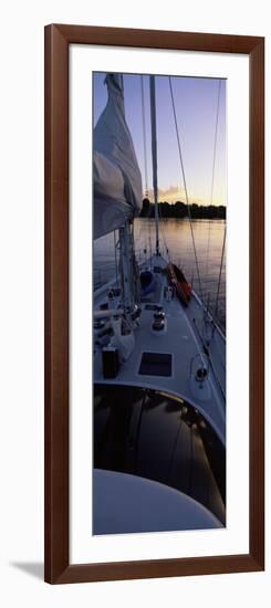 Sailboat in the Sea, Kingdom of Tonga,Vava'u Group of Islands, South Pacific-null-Framed Photographic Print