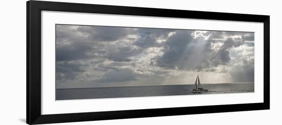 Sailboat in the Sea, Negril, Jamaica-null-Framed Photographic Print