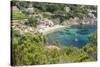 Sailboat in the turquoise sea, Porto Azzurro, Elba Island, Livorno Province, Tuscany, Italy, Europe-Roberto Moiola-Stretched Canvas