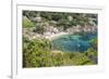 Sailboat in the turquoise sea, Porto Azzurro, Elba Island, Livorno Province, Tuscany, Italy, Europe-Roberto Moiola-Framed Photographic Print