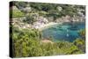 Sailboat in the turquoise sea, Porto Azzurro, Elba Island, Livorno Province, Tuscany, Italy, Europe-Roberto Moiola-Stretched Canvas