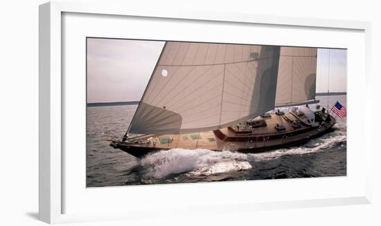 Sailboat Leaning to the Side II-Neil Rabinowitz-Framed Art Print