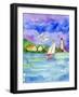 Sailboat Near the Shore-sylvia pimental-Framed Art Print