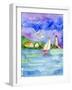 Sailboat Near the Shore-sylvia pimental-Framed Art Print