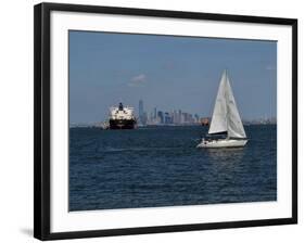 Sailboat, New York Harbor, 2016-Anthony Butera-Framed Giclee Print