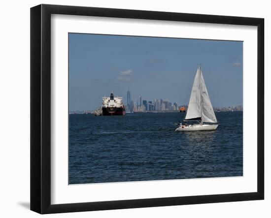 Sailboat, New York Harbor, 2016-Anthony Butera-Framed Giclee Print