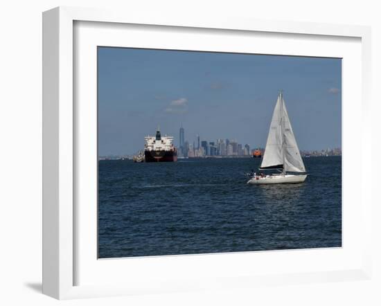 Sailboat, New York Harbor, 2016-Anthony Butera-Framed Giclee Print