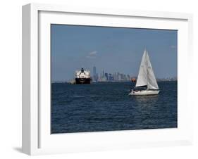 Sailboat, New York Harbor, 2016-Anthony Butera-Framed Giclee Print