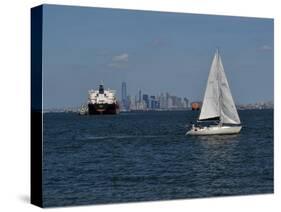 Sailboat, New York Harbor, 2016-Anthony Butera-Stretched Canvas