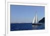 Sailboat on Aegean Sea Santorini Greece Photo Poster-null-Framed Photo